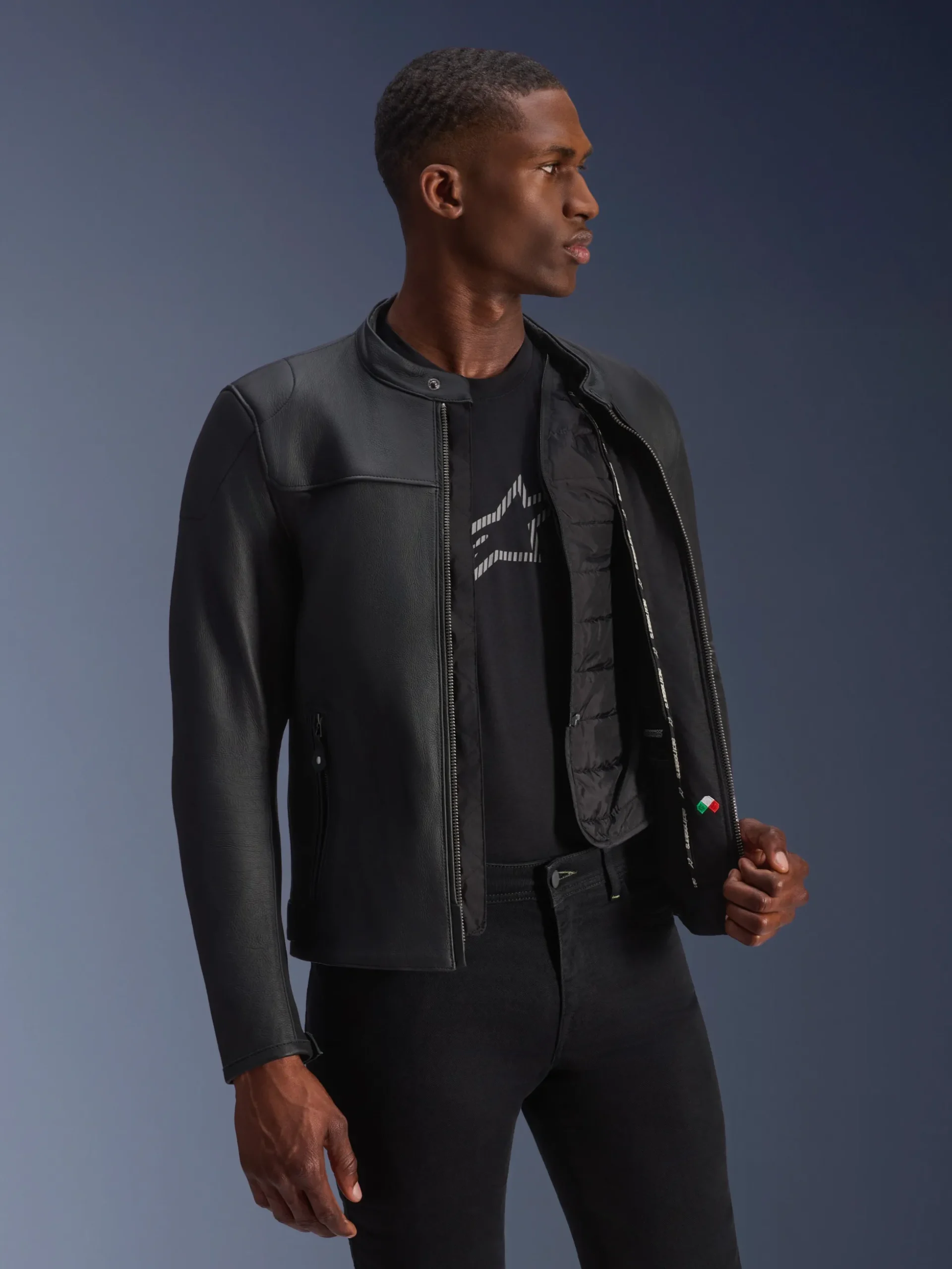 Veste En Cuir Blacktrack